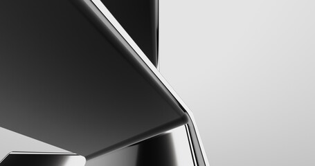 abstract metal background. 3d shapes wallpaper