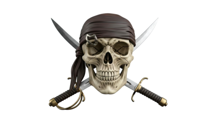 Pirate Skull and Crossbones with Swords