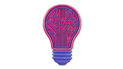 Cybernetic Lightbulb with Circuit Board Interior