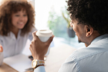 business people in the office talking in a meeting