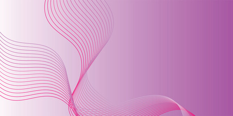 Abstract Wavy Line on Gradient Background. VECTOR PINK GRADIENT eps10