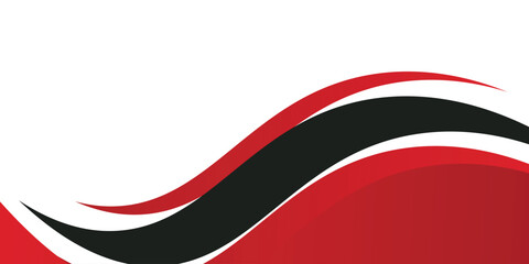 Abstract red waves are flowing on black and white background. red line background