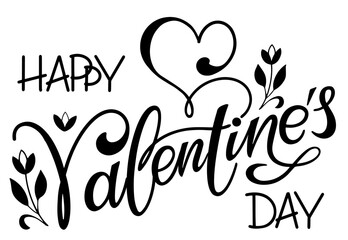 Happy Valentine's day, card, label, banner letter slogan Vector elements for Valentine's day design elements. Typography Love heart	
