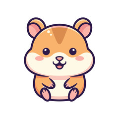 Obraz premium Adorable Cartoon Hamster Illustration