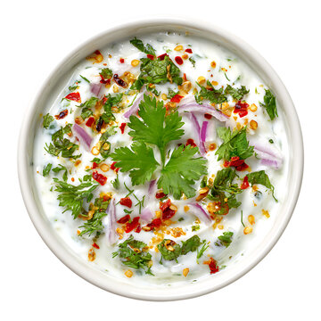 Delicious indian raita yogurt dip food presentation png