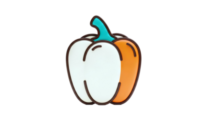 Stylized 3D Bell Pepper Icon