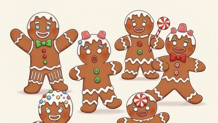 Gingerbread men collection for Christmas