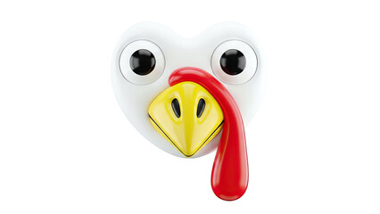 Cartoon Turkey Face Emoji