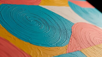 Textured abstract art with pastel colors and circular patterns