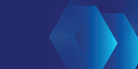 Blue abstract hexagon background. abstract vector banner design modern texture
