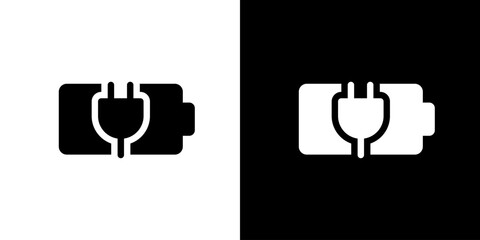 バッテリー・コンセント接続の充電アイコン（ベクター） © hamo