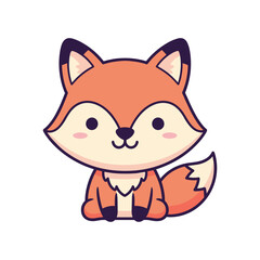 Adorable Cartoon Fox Illustration for Kids