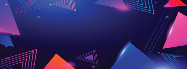 Triangle Neon Background