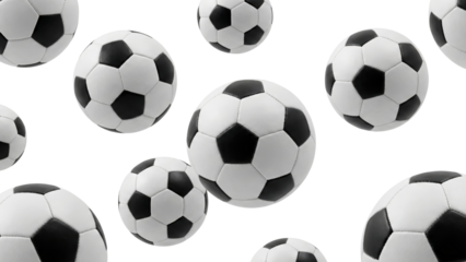 Soccer Balls Pattern Background