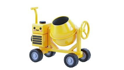 Cute Cartoon Cement Mixer