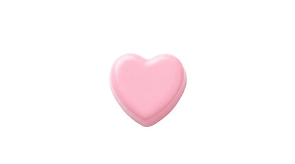 Fototapeta premium Happy valentine's day a soft pink heart symbolizing love and affection for the special day on white and transparent