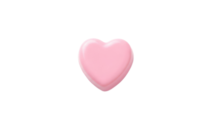 Happy valentine's day a soft pink heart symbolizing love and affection for the special day on white and transparent