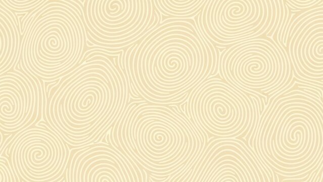 Seamless organic pattern featuring swirling circular shapes on soft cream background