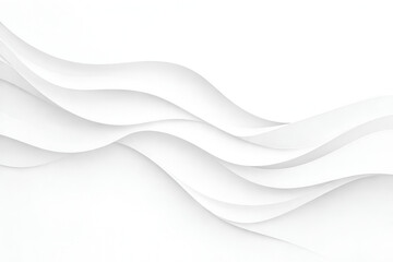 Obraz premium Abstract White Wave Background with Shadow - Modern Design