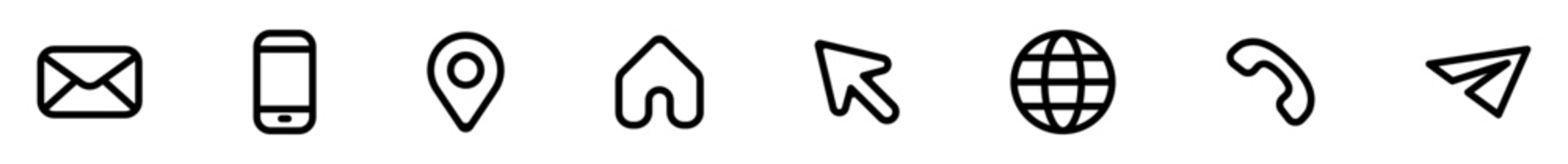 Contact us vector icons flat ...