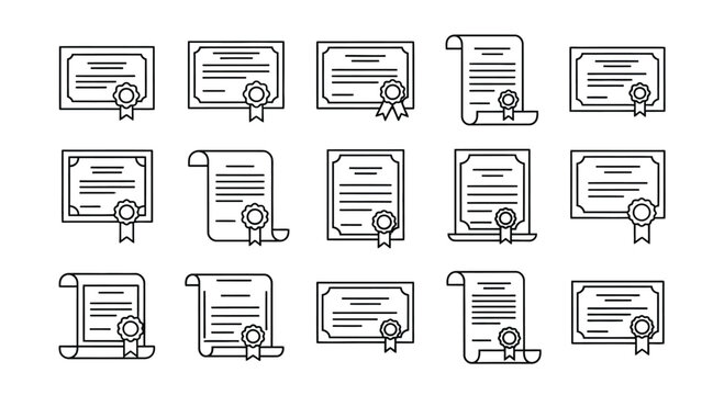 Collection of official certificates and documents