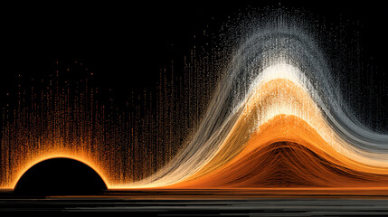 Delay ripple visualization symbolizing cascading effects, procedural bottlenecks, systemic impact, and temporal consequences within justice systems