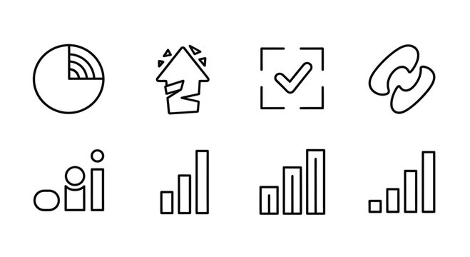 Collection of data visualization icons