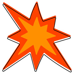 Obraz premium Retro Star Doodle Illustration