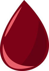 Blood Drop Flat Illustration