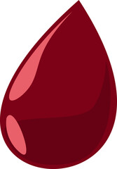 Blood Drop Flat Illustration