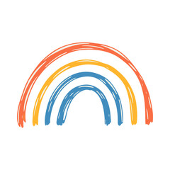 Naklejka premium Colorful Rainbow Chalk Doodle Art