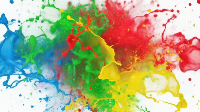 Colorful Paint Splashes - A Vibrant Explosion of Artistic Expression.