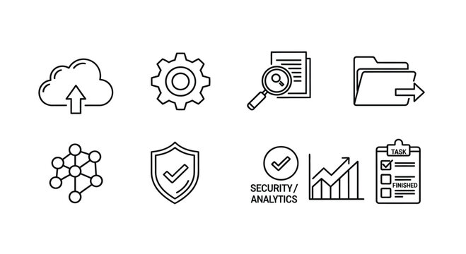 Cloud computing and data security solutions Vector