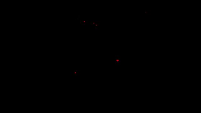 Abstract particle magic tail golden sparkling glitter infinity light star dust trail loop Animation video with alpha channel. glowing Heart on transparent background overlay design element