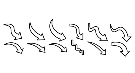 Multiple arrows in various directions Vector