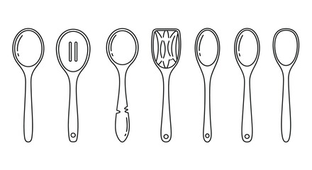 Collection of various kitchen utensils Vector