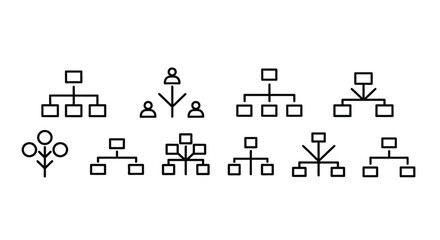 Various types of organizational hierarchies Vector