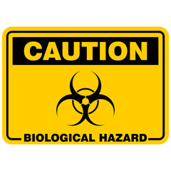 Caution, Biological Hazard, sign vector