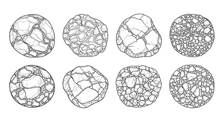 Geometric patterns of interlocking shapes Vector