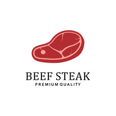 Simple Illustration Design of Beef Steak