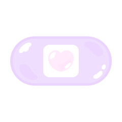 ぷっくり恋のハート絆創膏⭐︎PNG