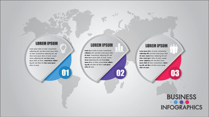 Business Infographics World: A visually captivating business infographic that showcases data and concepts in a clear and engaging format. It will grab the viewers' attention