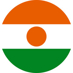 Niger flag illustrator national of round