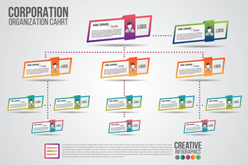 Corporate Structure Infographic: A dynamic visual representation of a corporate organization, the image showcases a clear, concise, and engaging infographic.