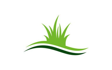 landscape logo for lawn or gardening business design template