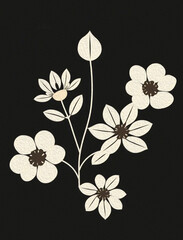 Oil painting . Artistic brush strokes. Botanical illustration for printing on wall decorations.