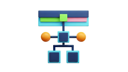 3D Flowchart Icon