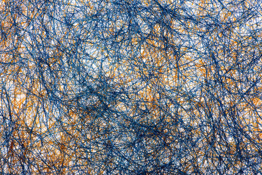 Abstract image of a plurality of intertwined threads