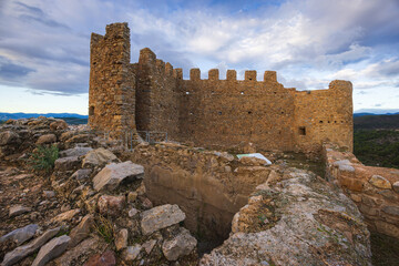 View towards The castle of Alcalat&eacute;n