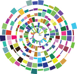 Fototapeta premium Color Wheel with Multicolored Swatches in Vibrant Circular Pattern with Bright Lighting on White Background for Graphic Design